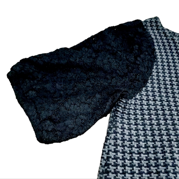 Anthropologie Houndstooth Lace Tunic Dress size M - Picture 3 of 11
